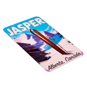 Jasper Alberta Kanada Reiseplakat Magnet