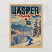 Jasper Alberta Mountains Kanada Vintag 50er Postkarte (Vorderseite)