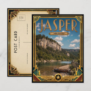 Jasper Arkansas Vintage Art Deco Golden Age Postkarte