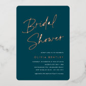 Jasper | Boho Minimalistisch Script Brautparty Folieneinladung (Vorderseite)