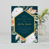 Jasper | Desert Floral Graduation Party Folieneinladung (Stehend vorne)