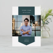 Jasper | Foil Banner Foto Abschluss Folieneinladung (Stehend vorne)