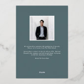 Jasper | Foil Banner Foto Abschluss Folieneinladung (Rückseite)