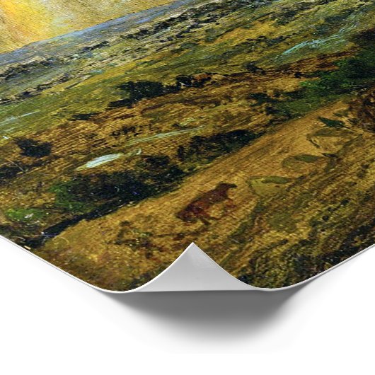 Jasper Francis Cropsey A Passende Dusche Poster (Ecke)