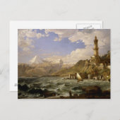 Jasper Francis Cropsey - Die Küste Genuas Postkarte (Vorne/Hinten)