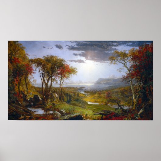 Jasper Francis Cropsey Herbst auf dem Hudson River Poster (Vorne)