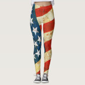 Jasper Johns USA Flag Leggings (Vorderseite)