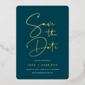 Jasper | Modernes Minimales Script-Foto Save the D Folieneinladung (Vorderseite)