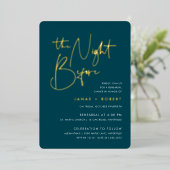 Jasper | Modernes Minimalistisches Script Probe Di Folieneinladung (Stehend vorne)