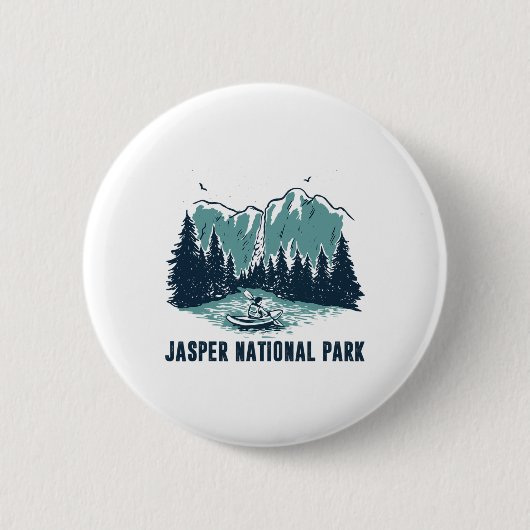 Jasper Mountain Alberta Kanada Jasper Nationalpark Button (Vorderseite)