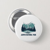 Jasper Mountain Alberta Kanada Jasper Nationalpark Button (Vorne & Hinten)
