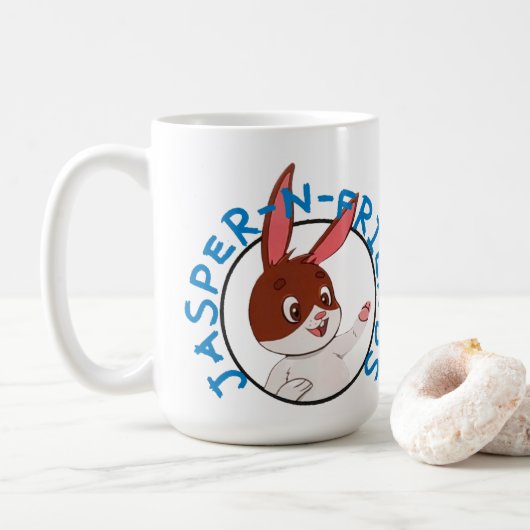 Jasper-n-Friends Logo-Tasse Kaffeetasse (Mit Donut)