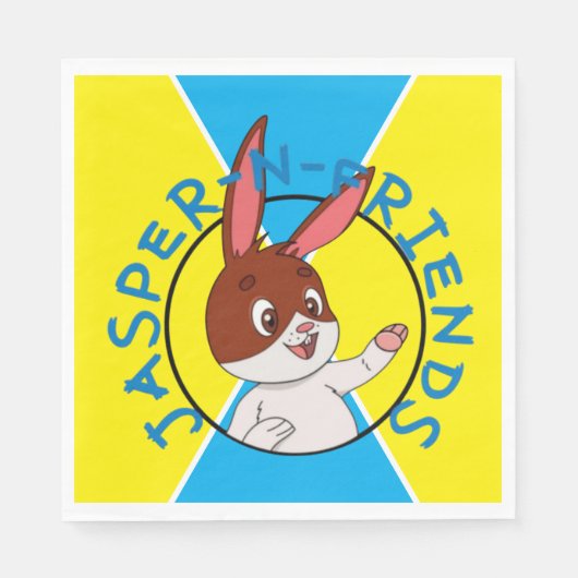 Jasper-n-friends napkins serviette (Vorderseite)