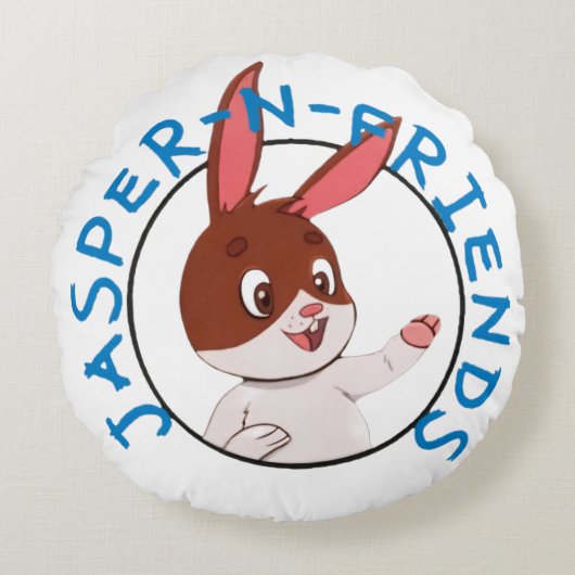 Jasper-n-friends Pillow Rundes Kissen (Vorderseite)
