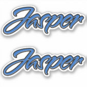 Jasper Name blue Aufkleber Sticker Stickerset (Vorderseite)