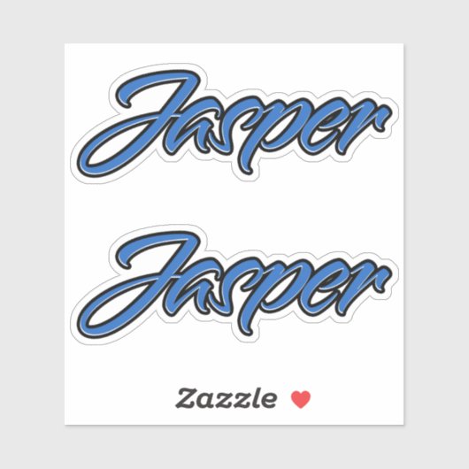 Jasper Name blue Aufkleber Sticker Stickerset (Blatt)