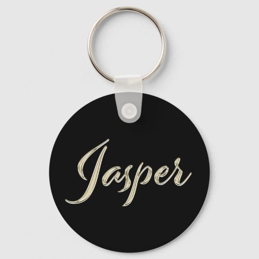 Jasper-Name Button Schlüsselanhänger (Vorderseite)
