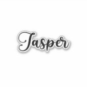 Jasper Name - Handgeschriebene Kalligrafie Aufkleber (Vorderseite)