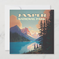 Jasper National Park Alberta Canada Rockies Card