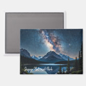 Jasper National Park Canada at Night Magnet (Vorderseite/Rückseite)