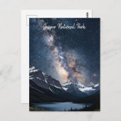 Jasper National Park Canada at Night Postkarte (Vorne/Hinten)