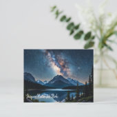 Jasper National Park Canada at Night Postkarte (Stehend Vorderseite)