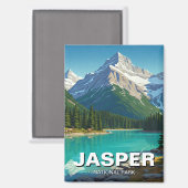 Jasper National Park Canada Magnet (Vorderseite/Rückseite)