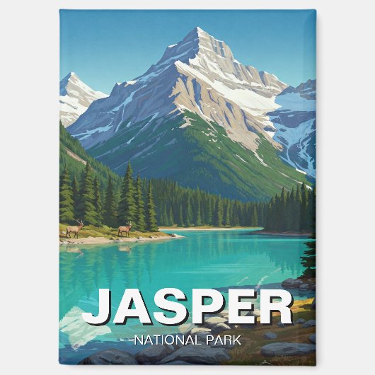 Jasper National Park Canada Magnet (Vorderseite)