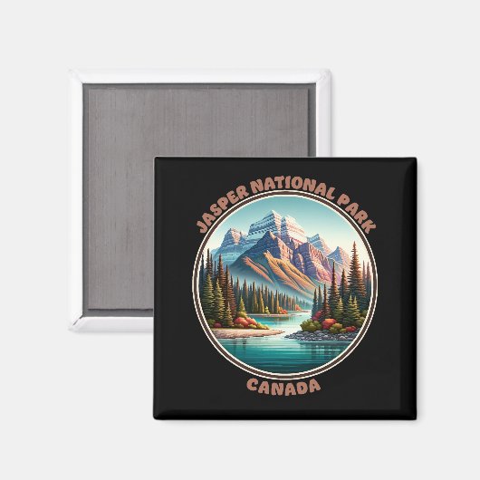 Jasper National Park Canada Magnet (Vorderseite/Rückseite)