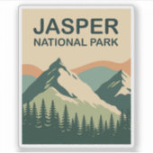 Jasper National Park Canada Scenic Nature Art Aufkleber (Vorderseite)