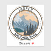 Jasper National Park Canada Travel Art Vintag Aufkleber (Blatt)