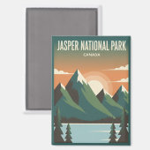 Jasper National Park Canada Travel Magnet (Vorderseite/Rückseite)