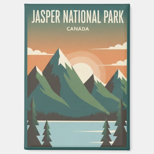 Jasper National Park Canada Travel Magnet (Vorderseite)