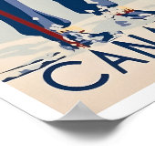 Jasper National Park Kunst Kanada Skiposter Poster (Ecke)
