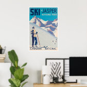 Jasper National Park Kunst Kanada Skiposter Poster (Heimbüro)