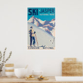 Jasper National Park Kunst Kanada Skiposter Poster (Küche)