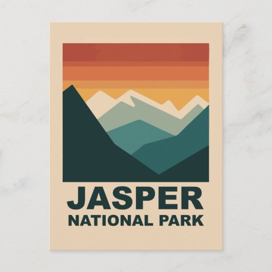 Jasper National Park Minimalist Outdoor Design Postkarte (Vorderseite)