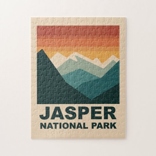 Jasper National Park Minimalist Outdoor Design Puzzle (Vertikal)