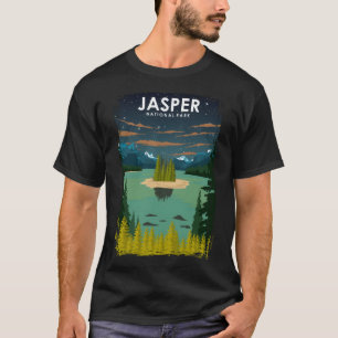 Jasper National Park Vintage Minimal Retro Reise T-Shirt