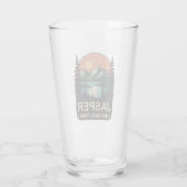 Jasper National Park Vintage Mountain Design Glas (Rückseite)