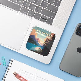 Jasper Nationalpark Alberta Canada Rockies Retro Aufkleber