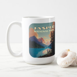 Jasper Nationalpark Alberta Canada Rockies Retro Kaffeetasse