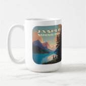 Jasper Nationalpark Alberta Canada Rockies Retro Kaffeetasse (Links)