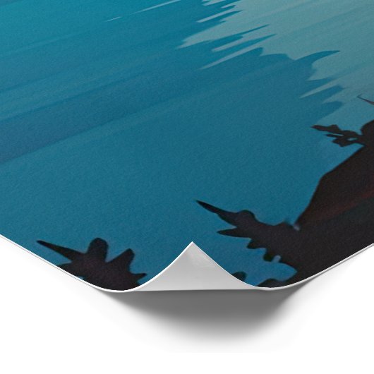 Jasper Nationalpark Alberta Canada Rockies Retro Poster (Ecke)