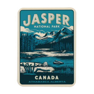Jasper Nationalpark alberta canada Vintage Geschen Magnet