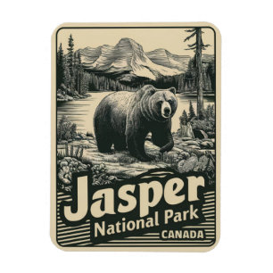 Jasper Nationalpark alberta canada Vintage Geschen Magnet