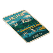 Jasper Nationalpark alberta canada Vintage Geschen Magnet (Rechte Seite)