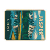 Jasper Nationalpark alberta canada Vintage Geschen Magnet (Horizontal)