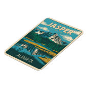 Jasper Nationalpark alberta canada Vintage Geschen Magnet (Linke Seite)
