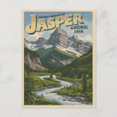 Jasper Nationalpark alberta canada Vintage Geschen Postkarte (Vorderseite)